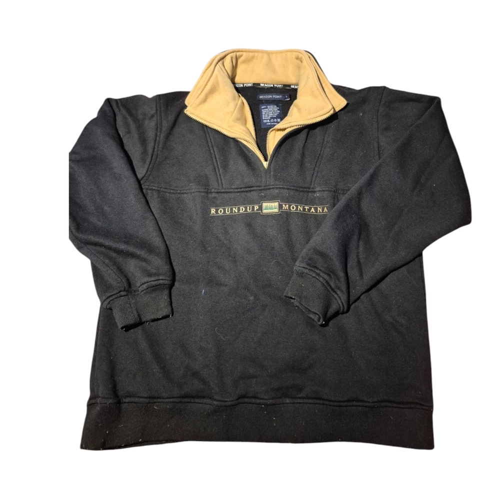 Beacon Point Black and Tan Men's Sweater